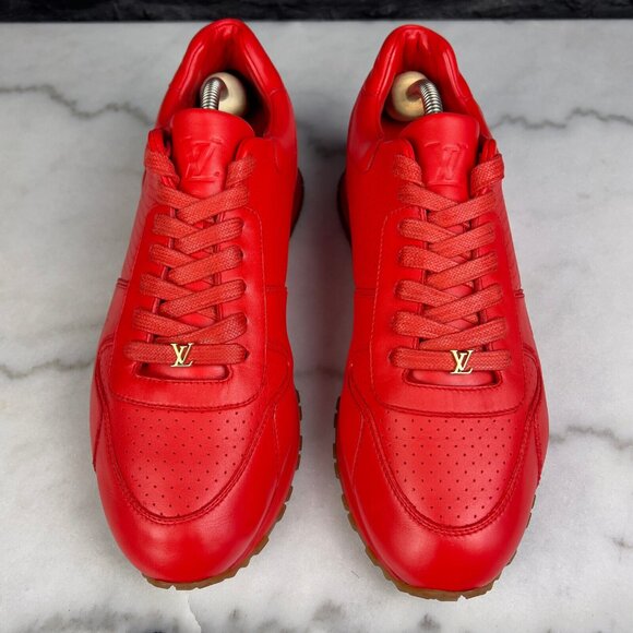 Louis Vuitton X Supreme Run Away Sneakers Red Leather 8 LV or 9 US or 42 EUR - Picture 3 of 16